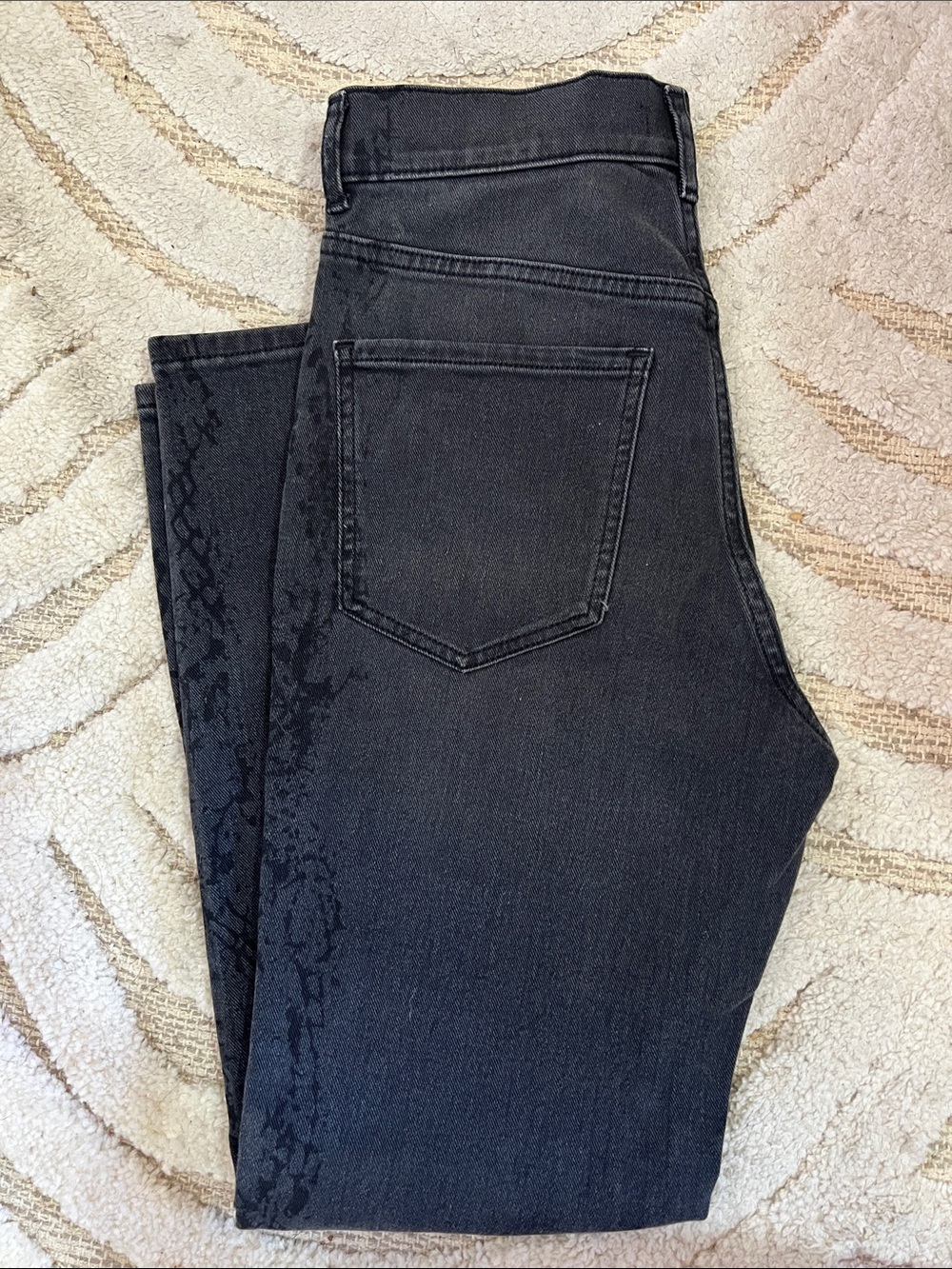 Express Slim Ankle Jeans with Side Print - Size  2R or 24